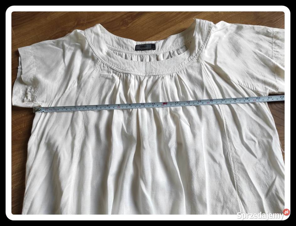 Kremowa perłowa bluzka only 40 L 42 XL Prada Płock