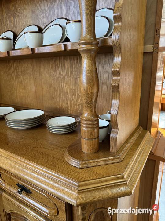 Kredenswitryna dębowa kuchenna 46cm Ełk