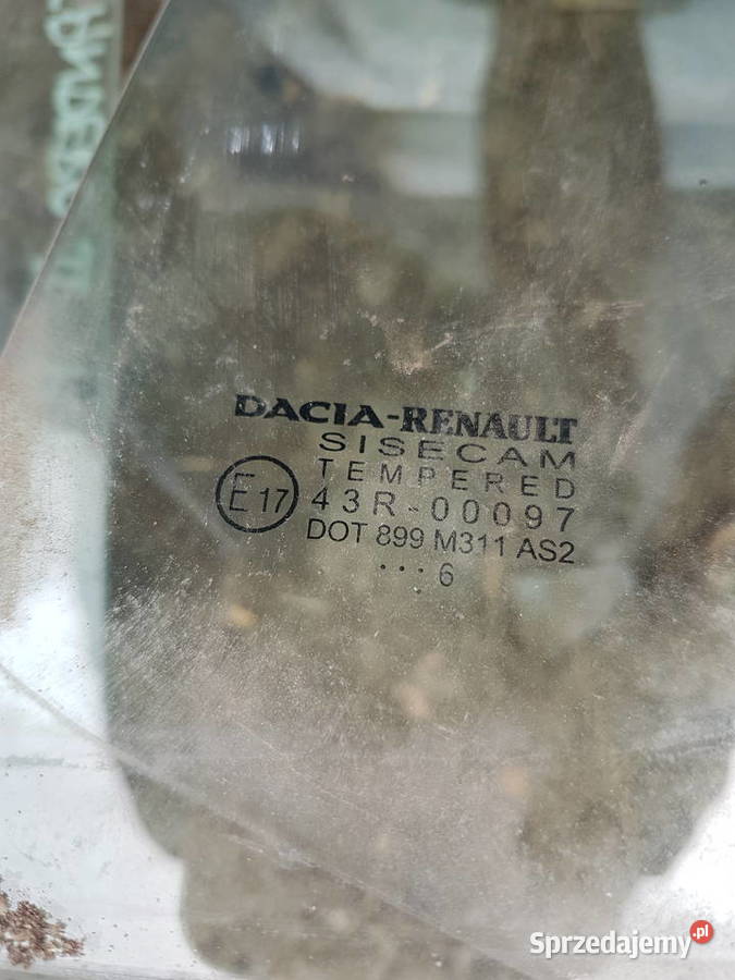 DACIA SANDERO II SZYBA DRZWI TROJKAT DRZWI LEWY Turkowice