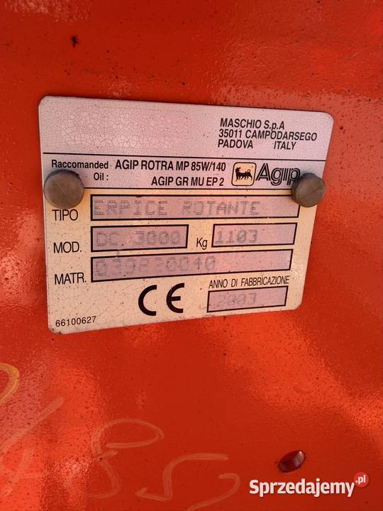 Brona wirowa Maschio DC 3000 3m agregat brona
