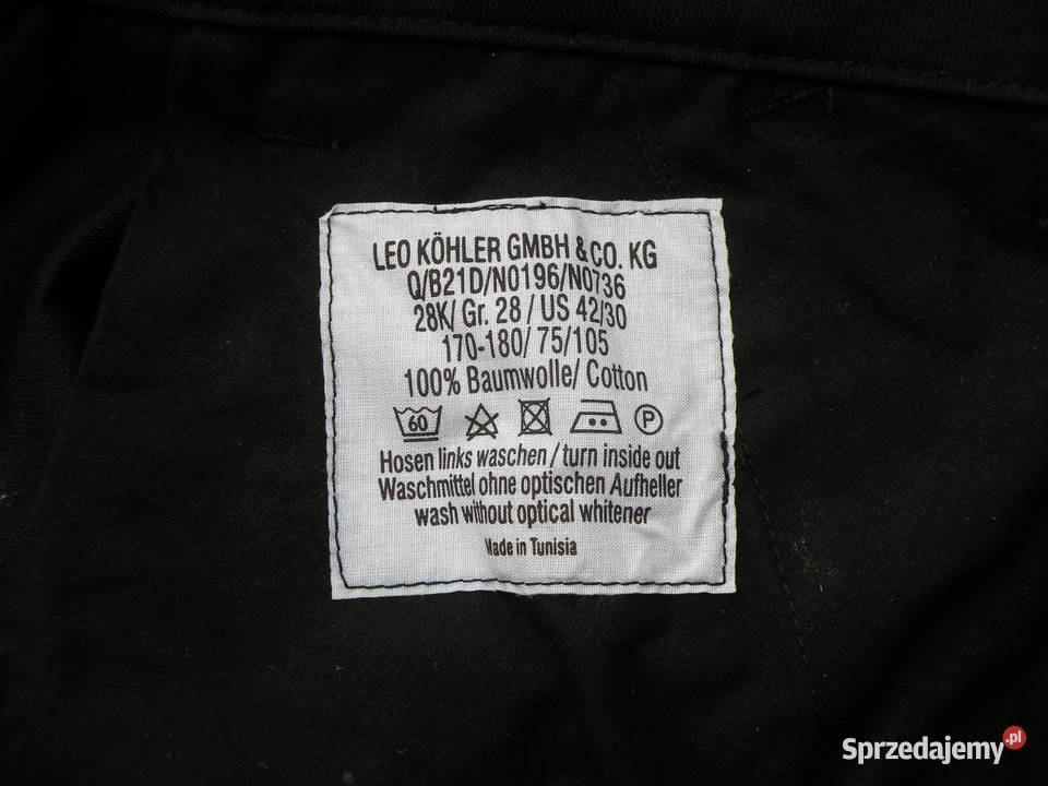 Spodnie Moleskin Bundesmarine Gr 28 Wrocław sprzedam