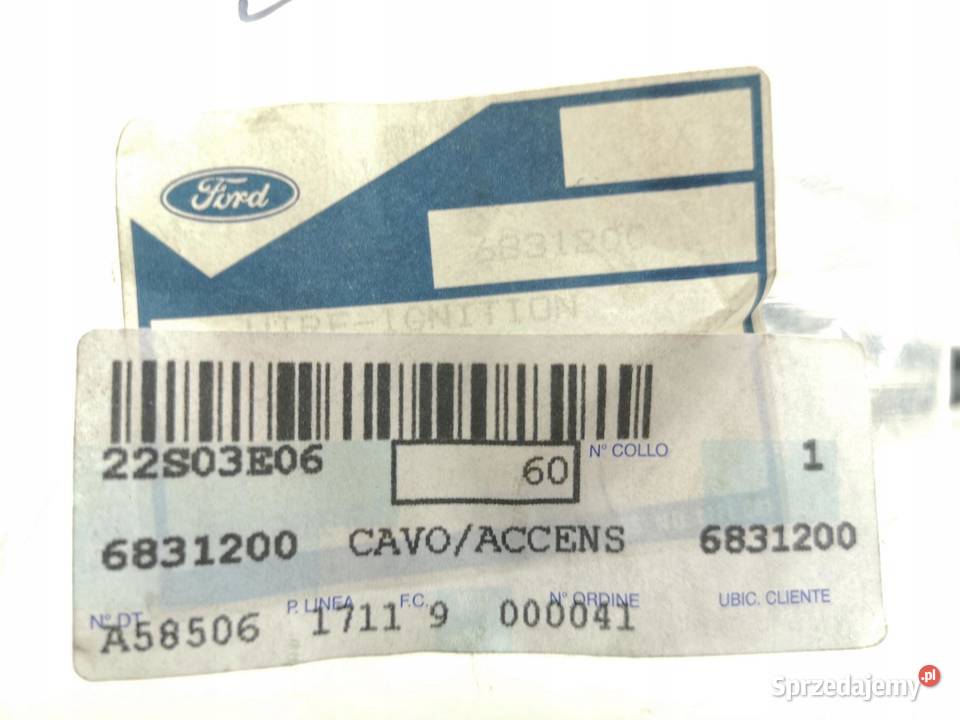 PRZEWÓD ZAPŁONOWY 3 CYL FORD ESCORT FIESTA 11 13 osobowe