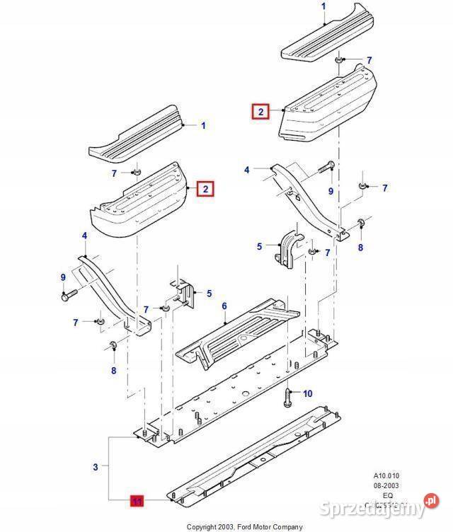 NAROŻNIK ZDERZAKA PRAWY TYŁ FORD RANGER 9811 sprzedam