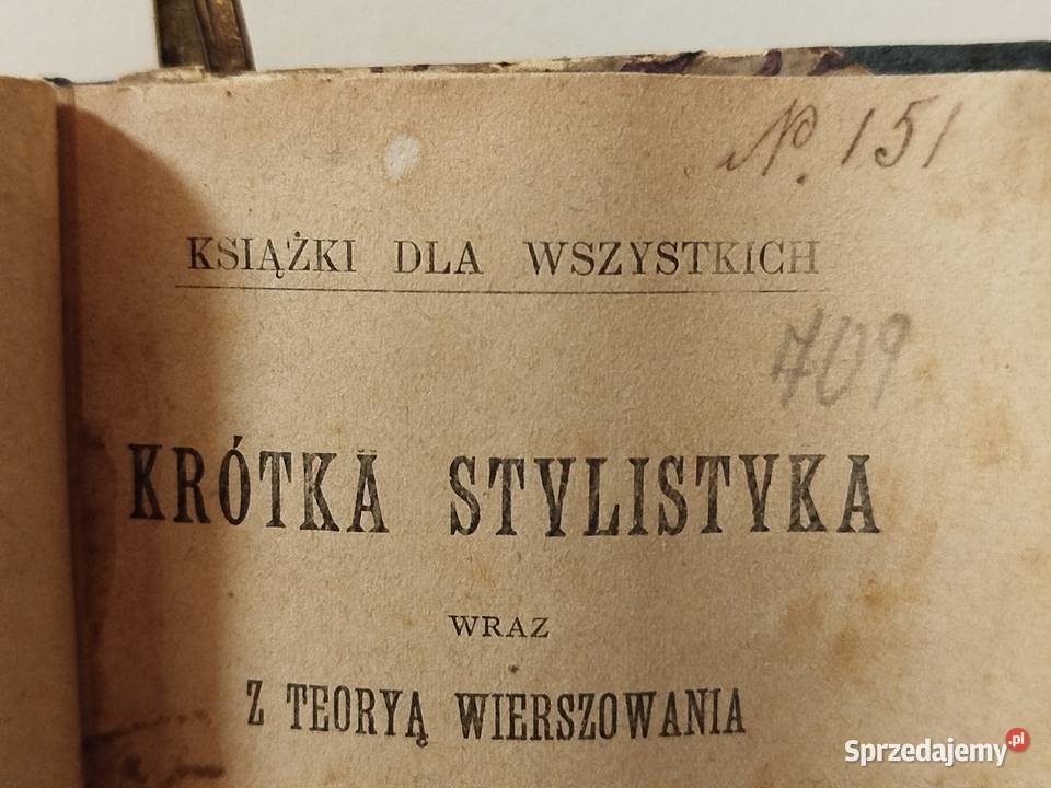 Stara książka Krótka stylistyka Henryk Galle Szczecin