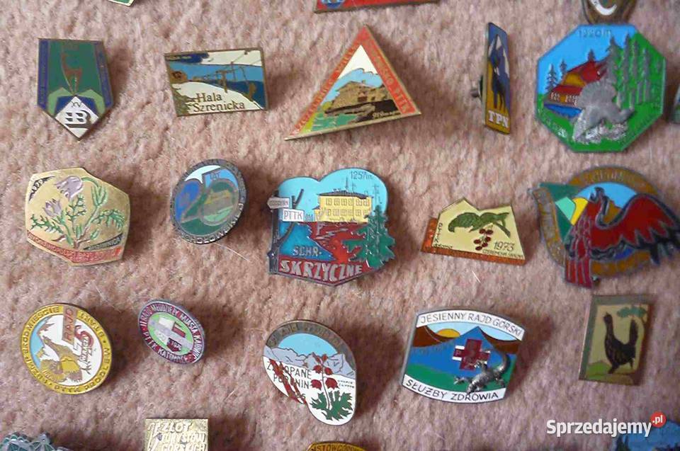 ZESTAW ODZNAK PTTK STARE I INNE 82 Kraków sprzedam