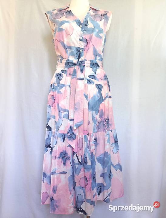 Sukienka bawełna Bez Rękawów r 3840 Falbana NOWA Białystok