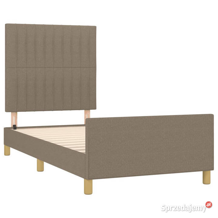 Rama łóżka z zagłówkiem kolor taupe obita 93cm Łóżka mazowieckie Warszawa