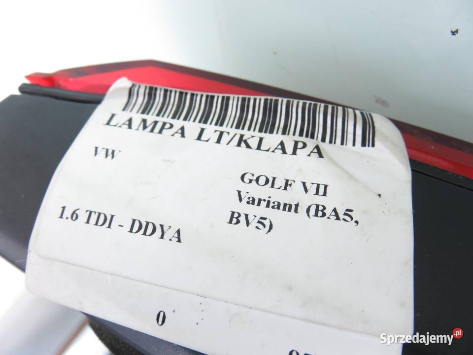 LAMPA LEWA TYLNA KLAPA VW GOLF VII Variant