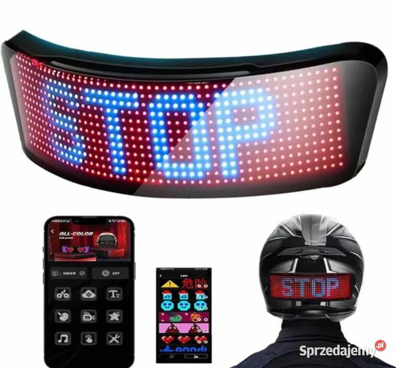 Akcesoria motocyklowe na kask i do roweru panel Łęczna