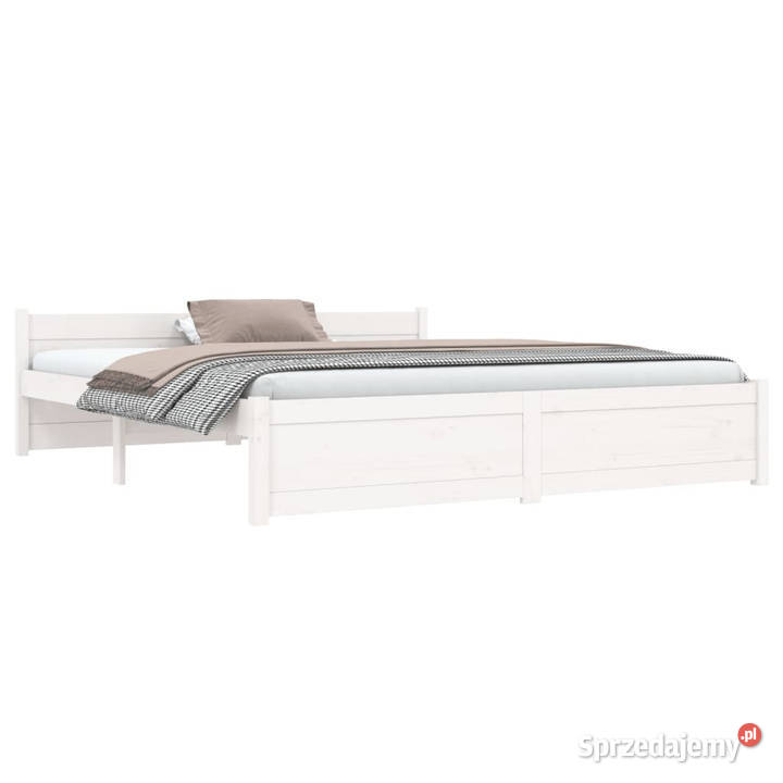 Rama łóżka biała lite drewno 160 x 200 WM815055 mazowieckie