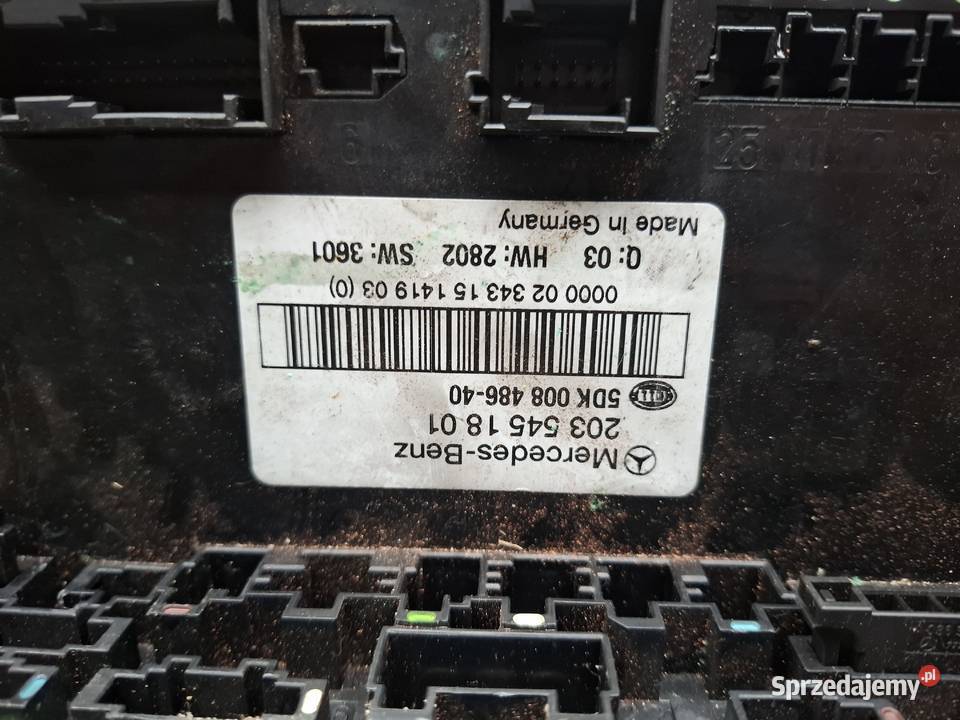 Moduł Sterownik SAM Mercedes W203 22CDI Motoryzacja Wisznice