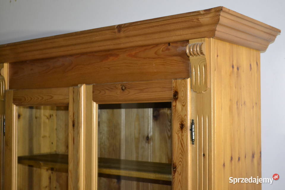 witryna sosnowa lite drewno Meble Będzin