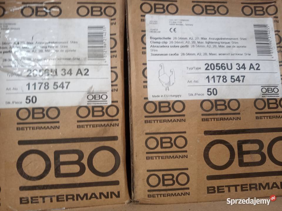 Obejma kabłąkowa typ 2056U 34 A2 Warszawa