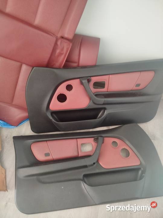 Czerwone wnętrze bmw e36 compact Wyposażenie wnętrza