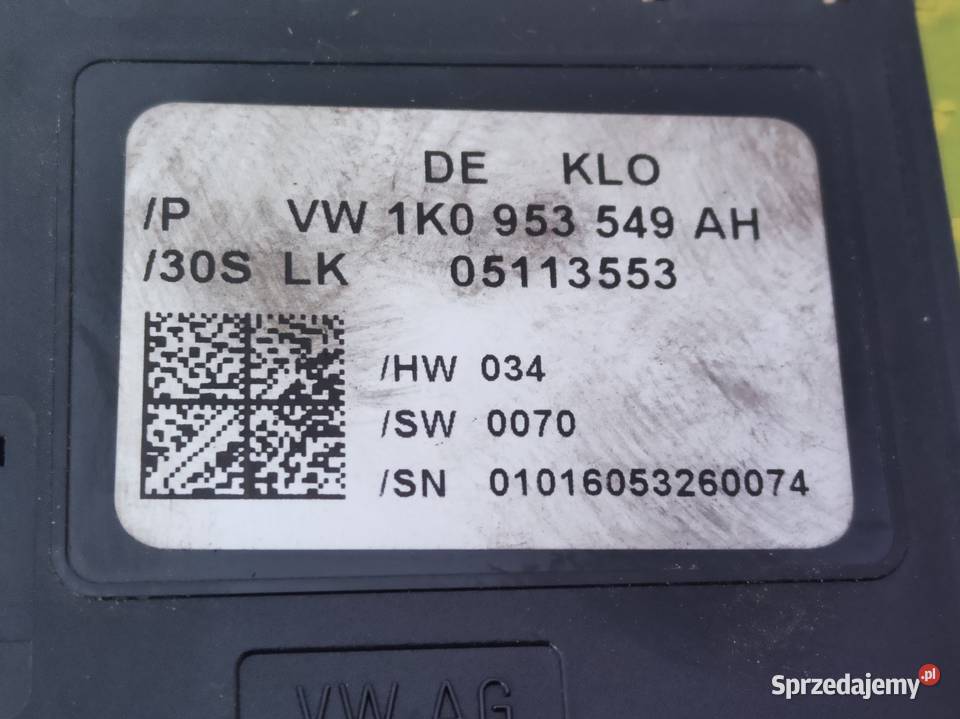 Czujnik Kąta Skrętu Audi A3 8P 1K0953549AH Pozostałe