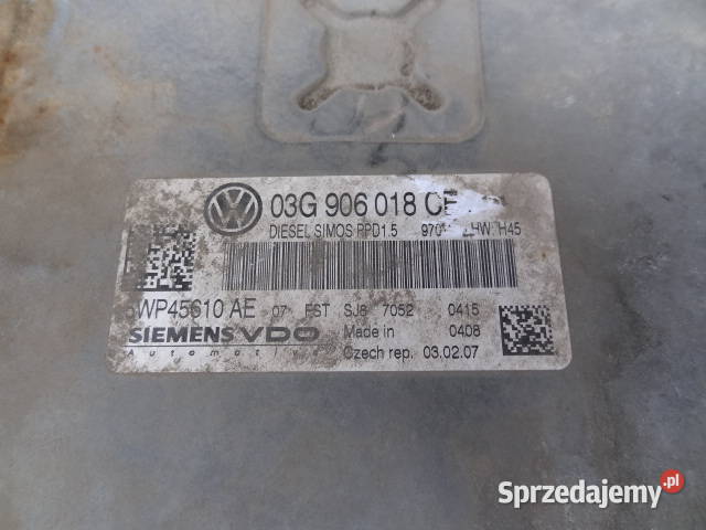 KOMPUTER SILNIKA VW PASSAT B6 20 TDI 03G906018CF