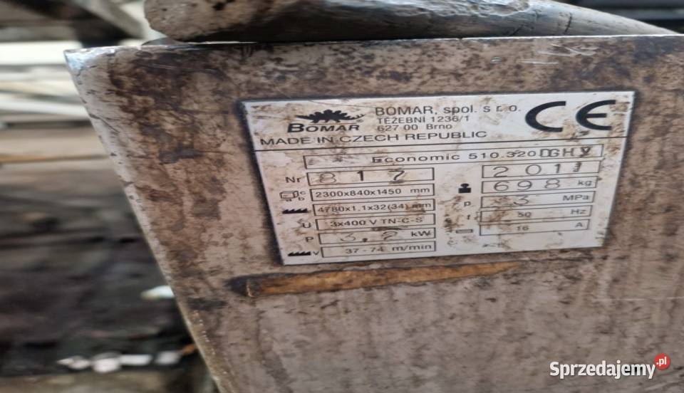 Syndyk sprzeda przecinarkę taśmową z Kłodawa