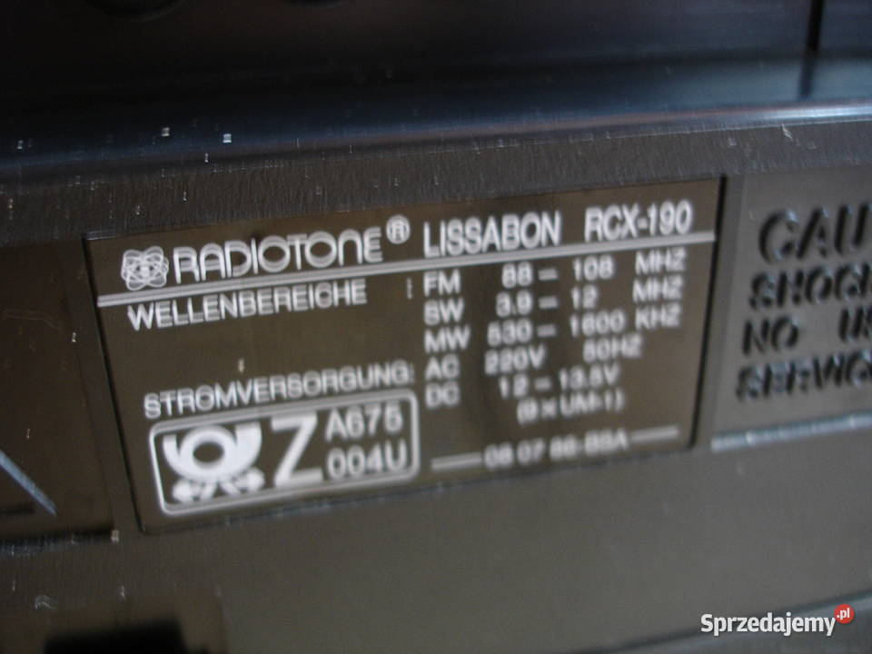 Radiomagnetofon RADIOTONE LISSABON RCX190 Zielona Góra sprzedam