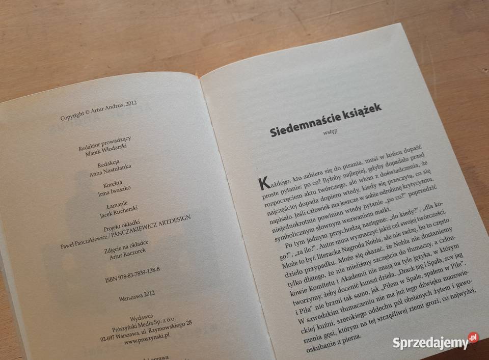 Książka Artura Andrusa Blog osławiony między Dąbrowa Górnicza