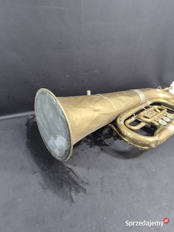 stary mosiężny instrument dęty blaszany Poddębice