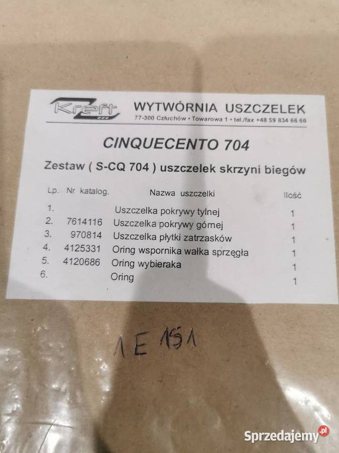 Fiat Cinquecento Zestaw uszczelek skrzyni biegów Kraków