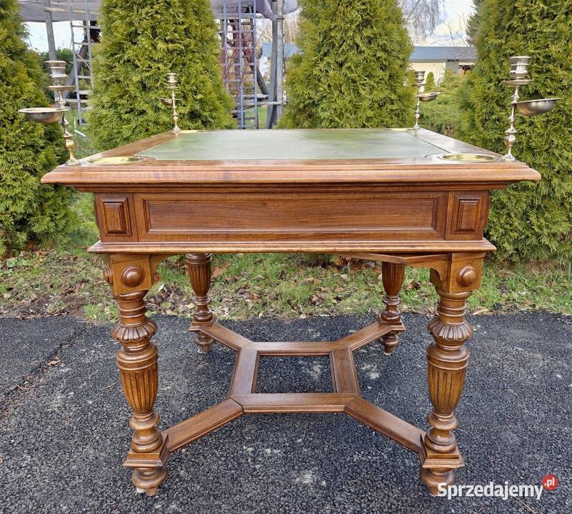 Wyjątkowy orzechowy karciak z końca XIX wieku zachodniopomorskie Szczecin