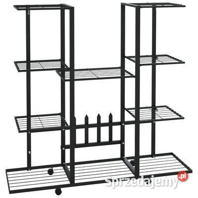 vidaXL Kwietnik na kółkach 945x245x915 czarny Kwietniki