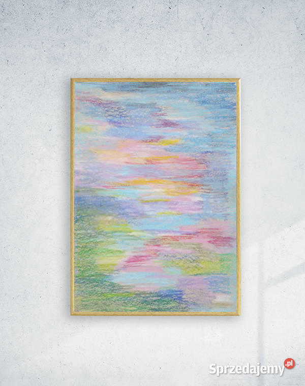 pastelowa abstrakcja rysunek pastelowy Gdańsk sprzedam
