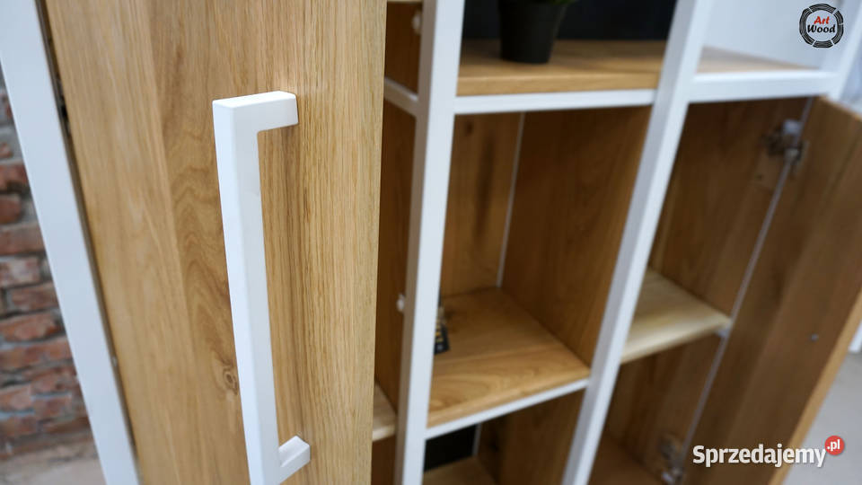 Regał loftowy drewno dębowe 110cm Nowy Sącz
