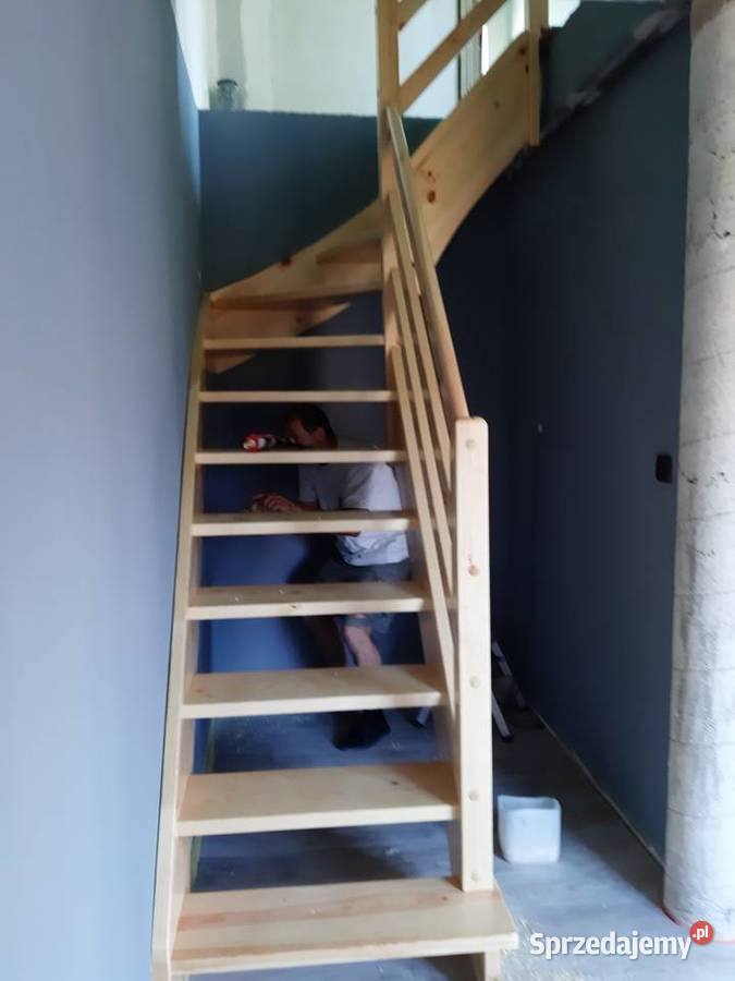 Schody drewniane wewnętrzne Schody wewnętrzne zachodniopomorskie Kołobrzeg sprzedam