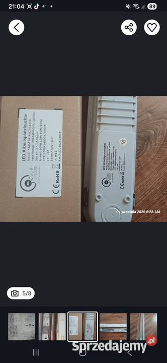 Lampa LED przemysłowa IP66 60W 6000lm 150 hala lubuskie