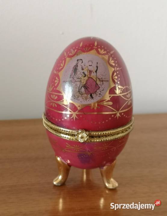 Jajko szkatułka porcelana vintage Toruń