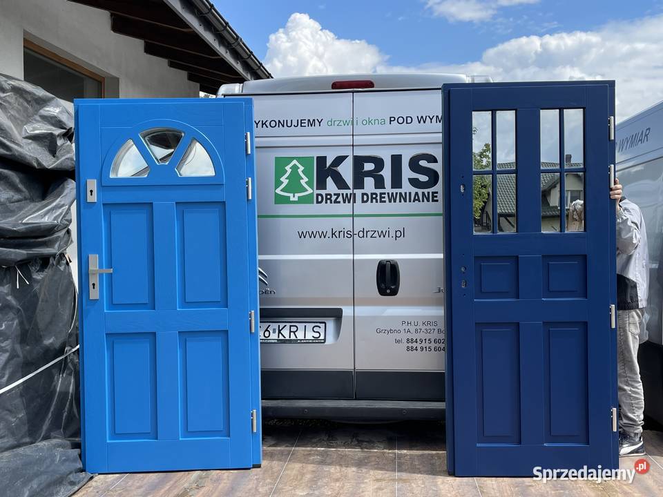 Drzwi zewnętrzne drewniane CZYSTE POWIETRZE Grzybno
