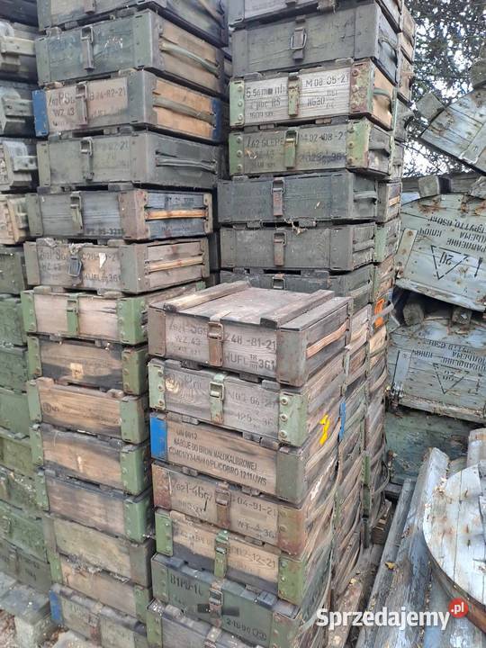 Skrzynia wojskowa drewniana Pakiet 50 skrzyń Kalisz