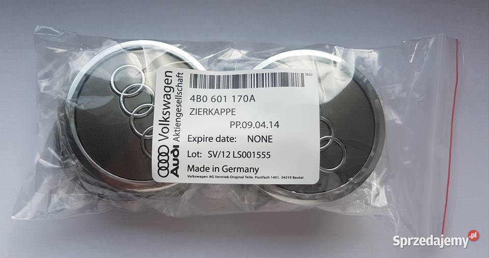 dekielki AUDI 69mm ASO dekle 4 szare oryginalne Bełchatów