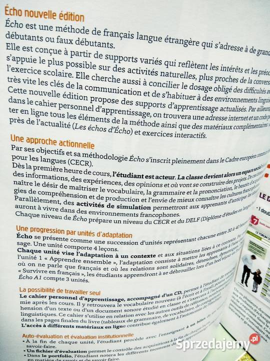 Echo a1 podręcznik używane francuski antykwariat mazowieckie Warszawa