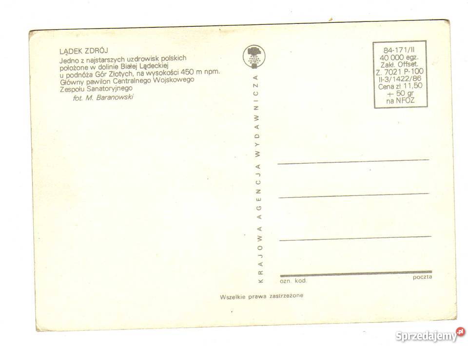 LĄDEK ZDRÓJ GŁÓWNY PAWILON POCZTÓWKA świętokrzyskie Krynki