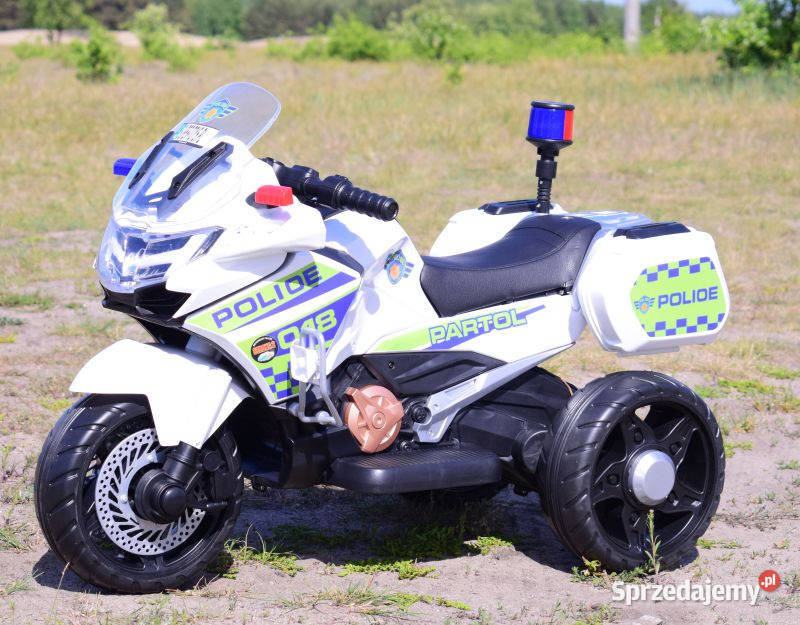 BAWIBUS motor POLICYJNY Z KOGUTEM dzieci pojazd Myszków
