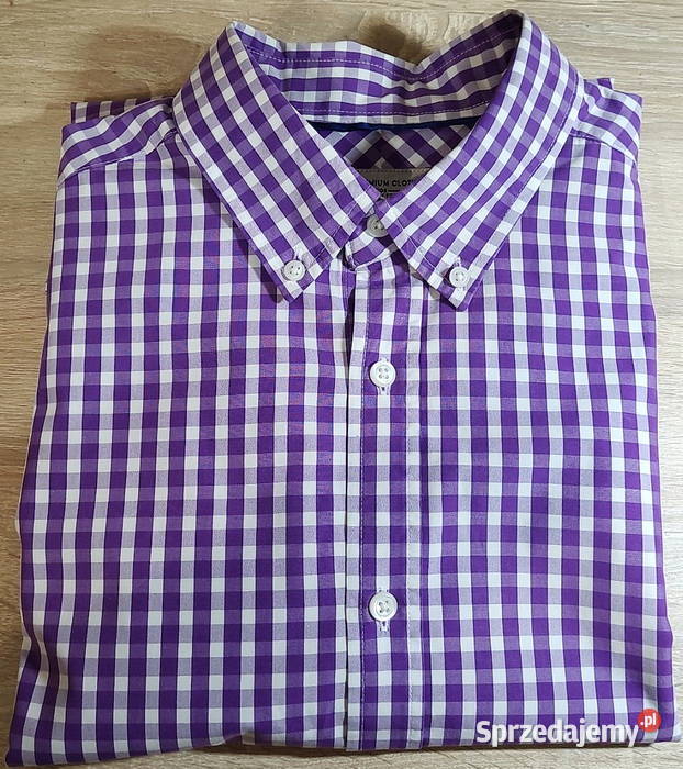 Koszula męska w kratkę bawełna 100 bawełna mazowieckie Radom