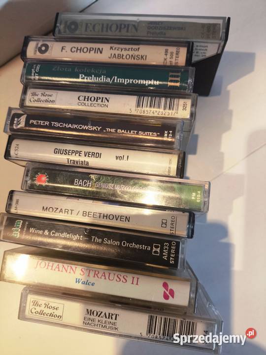 Kaset audio magnetofonowe muzyka poważna zestaw małopolskie Grybów