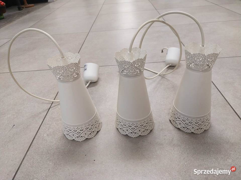 Lampy wiszace IKEA Molndal 3 sztuki białe Kraków