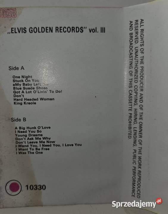 Kaseta magnetofonowa Elvis Presley Elvis Golden Jastrowie