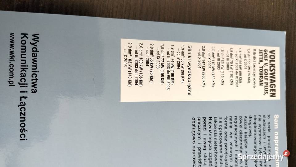 Książka Volkswagen Sam naprawiam samochód sprzedam