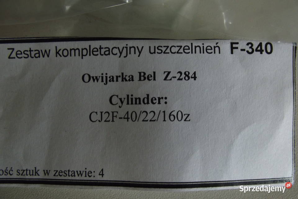 Zestaw uszczelnień cylindra F 340 Owijarka Bel Z sprzedam