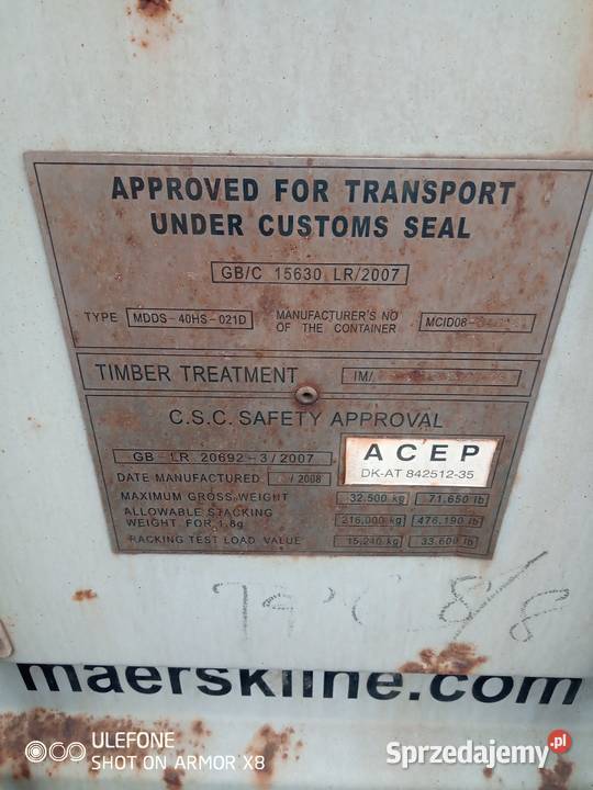 Morski magazynowany kontener magazynowy 12m40HC dolnośląskie Wrocław