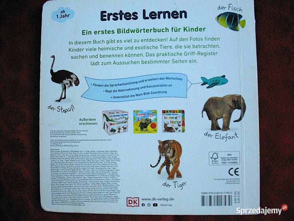 Poznajemy zwierzęta Erstes Lernen Tiere książka Siedlce
