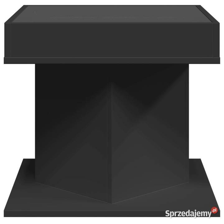 Stolik kawowy z LED czarny 50x50x45 materiał Warszawa sprzedam