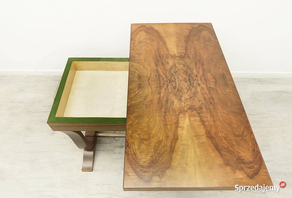 Zabytkowy stolik kawowykarcianydo gier ART DECO Jerka