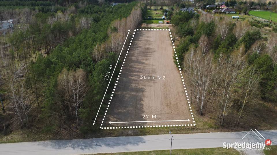 DZIAŁKA terenów zielonych 3664 m2 łódzkie Zielęcice