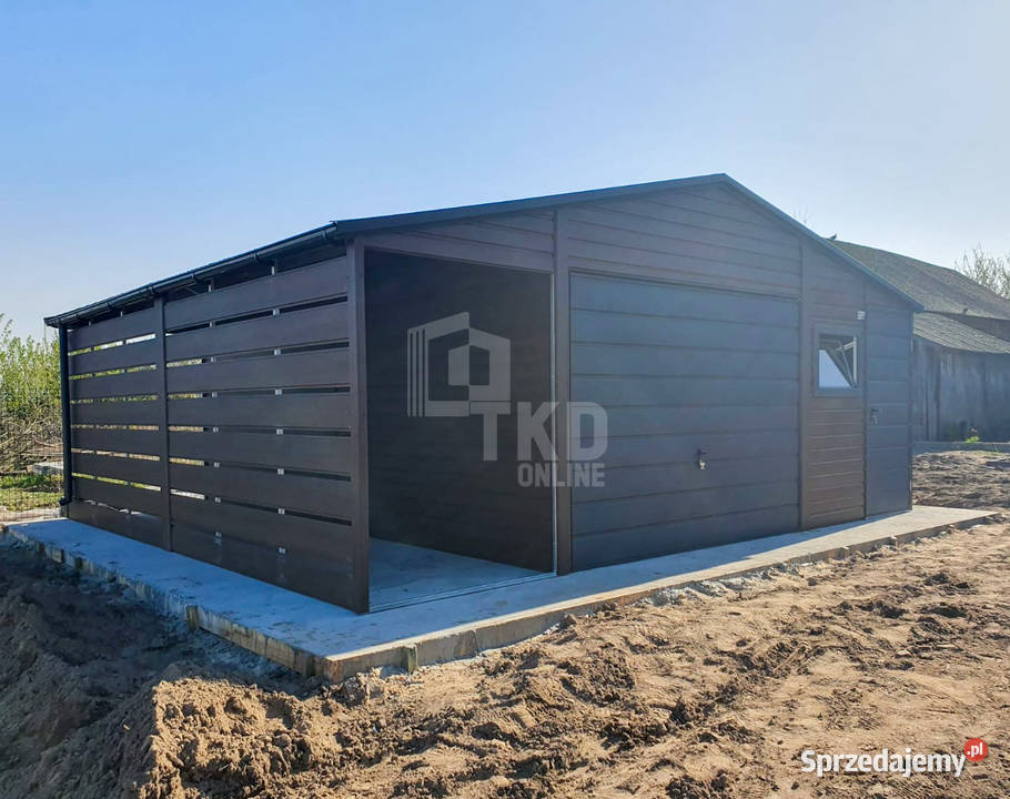 Garaż Blaszany 5x6 wiata 15x6 Brama okno drzwi Ogród Nowogard